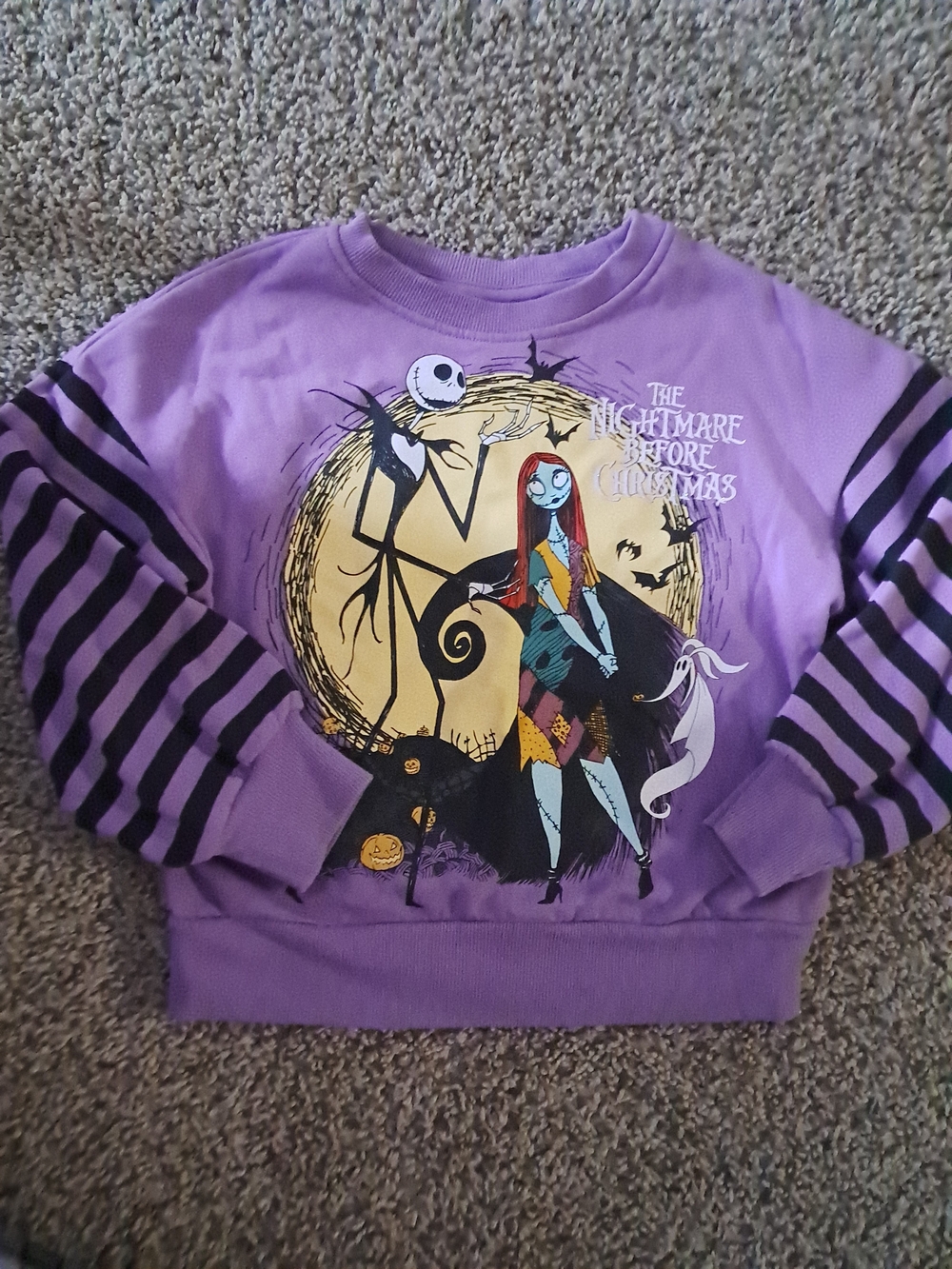 Disney The Nightmare Before Christmas Purple Crewneck Sweatshirt